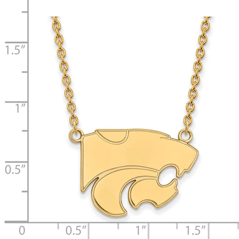 14K Yellow Gold U. of Louisville Small 'L' Necklace - 16 inch by The Black Bow Jewelry Co.