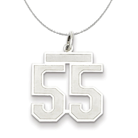 Sterling Silver, Jersey Collection, Medium Number 99 Pendant by The Black Bow Jewelry Co.