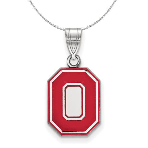 Sterling Silver U. of Louisville Football 'L' Necklace - 24 inch by The Black Bow Jewelry Co.