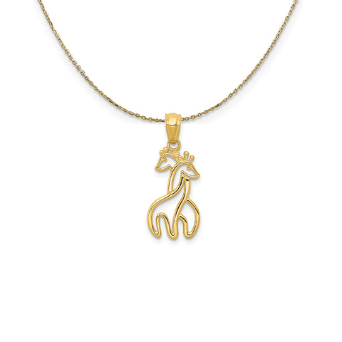 14K Yellow Gold U. of Louisville Small 'L' Necklace - 16 inch by The Black Bow Jewelry Co.