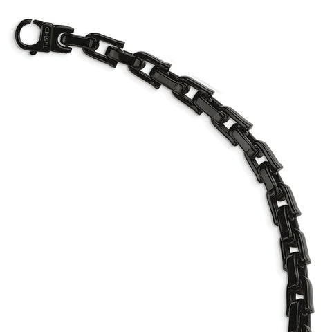 Mens Stainless Steel & Cognac Plated Shackle Chain Necklace, 24 Inch - The  Black Bow Jewelry Company
