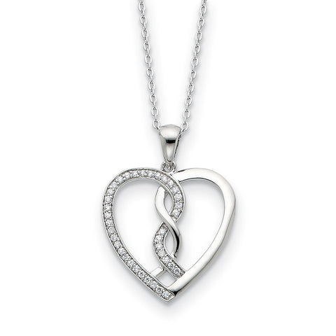 The Black Bow Jewelry Co. Diamond Heart Lock & Key Necklace in Sterling Silver