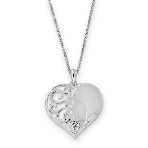The Black Bow Jewelry Co. Diamond Heart Lock & Key Necklace