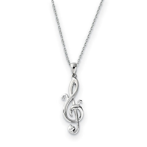 The Black Bow Jewelry Co. Diamond Heart Lock & Key Necklace in Sterling Silver