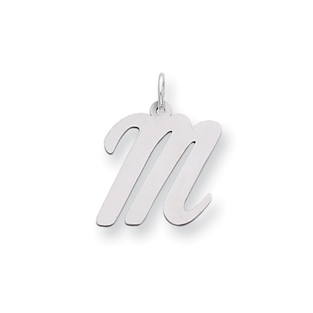 Sterling Silver Madison Collection LG Classic Script Initial M Pendant ...