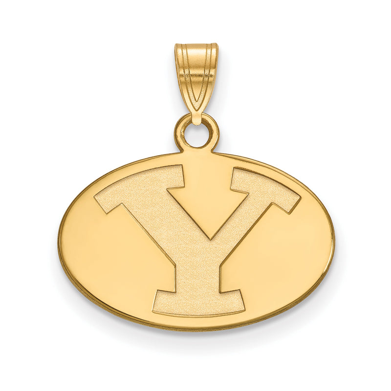 14k Gold Plated Silver Brigham Young U Small Pendant