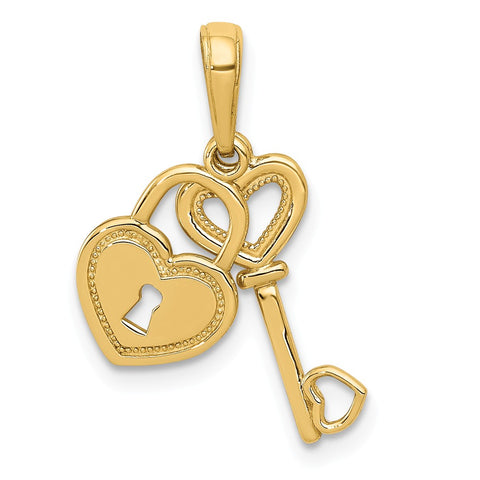 The Black Bow Jewelry Co. Diamond Heart Lock & Key Necklace