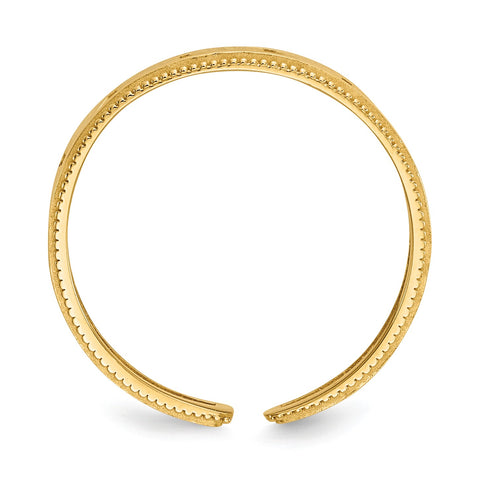 Plain 14K Gold Toe Ring