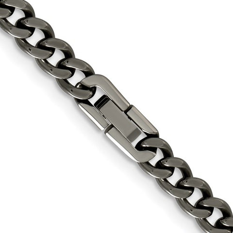 Titanium Speckle Coated Mens Chain Necklace