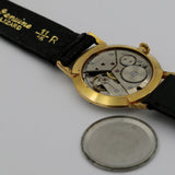 1960s Welsbro Men's Swiss Made 17Jwl Gold Thin Watch w/ Strap