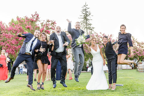 photo de groupe mariage raté