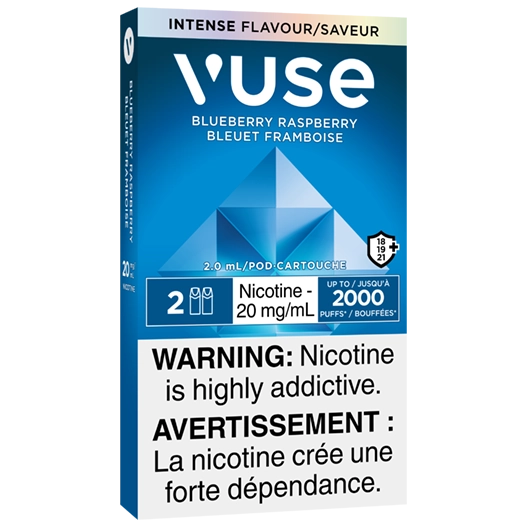 Vuse Blue Raspberry E-Liquid Vape Pods Pack with 20mg/ml Nicotine Strength image