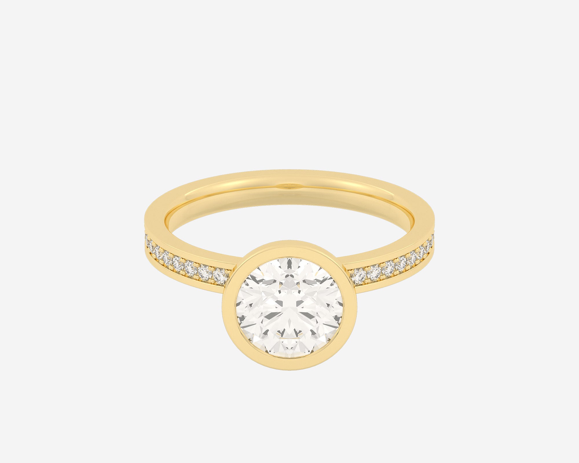 The Eternity Bezel Solitaire with a Round Diamond