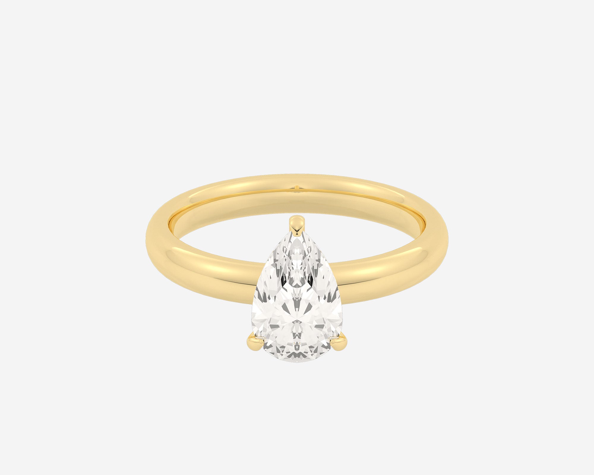 The Domed Solitaire with a Pear Diamond