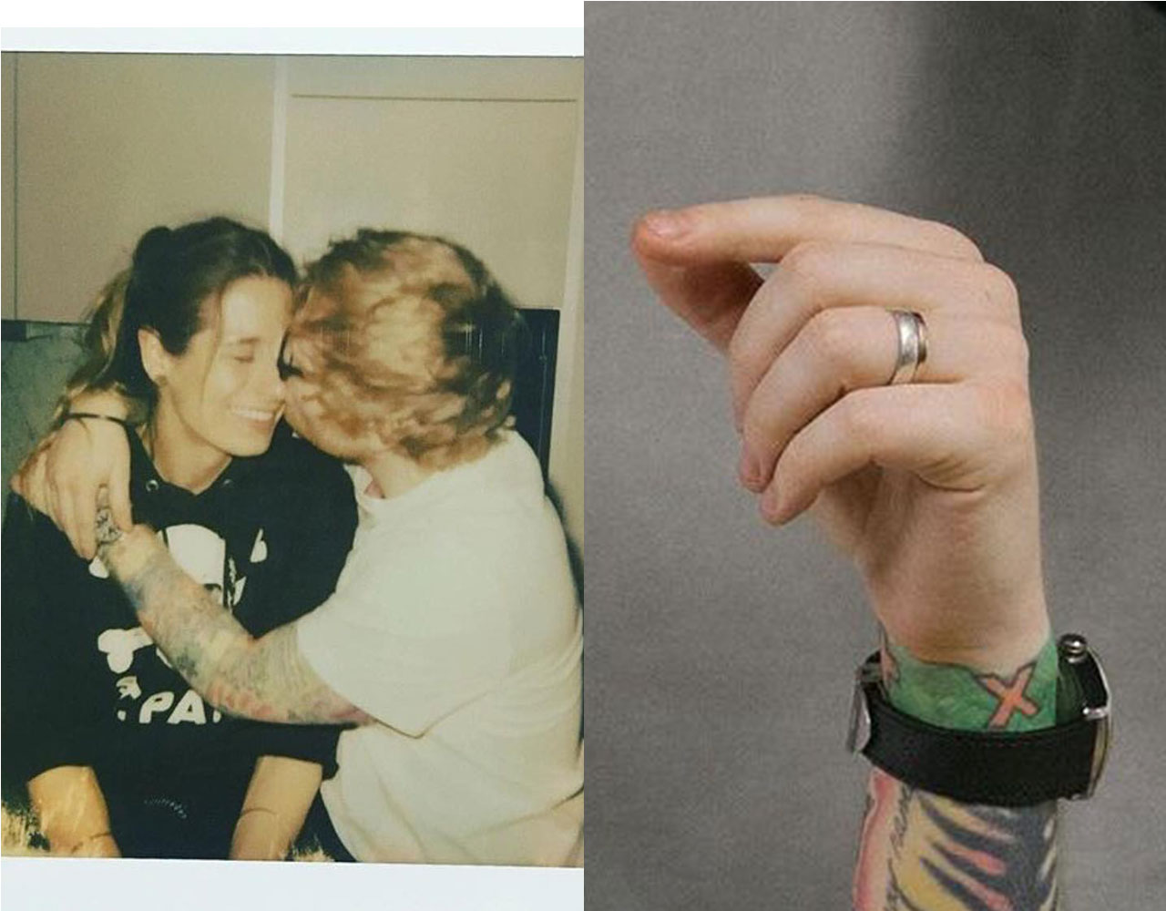 Ed Sheeran and his now-wife Cherry Seaborn