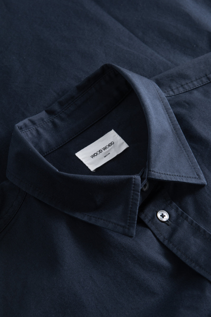 Avenir Twill Shirt in Navy | AZALEA