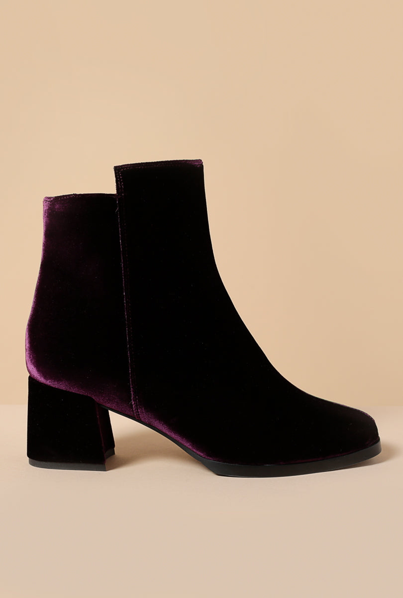 plum suede boots