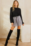 Sequin Shorts Charcoal