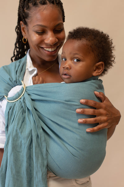 WildBird Ring Sling Baby Carrier - Chickadee/Black Ring