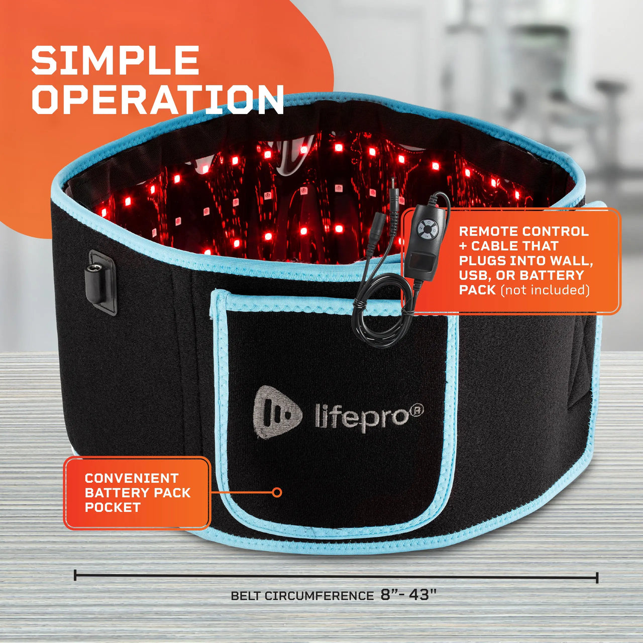 AllevaRed Light Therapy Belt