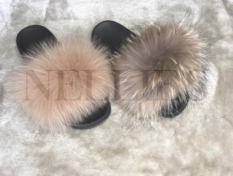 Classic Fur Slides - Army Green – Nellie Studio