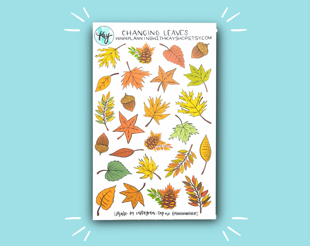 Changing Leaves | Stickers for Planners, Journals & Organizers ...