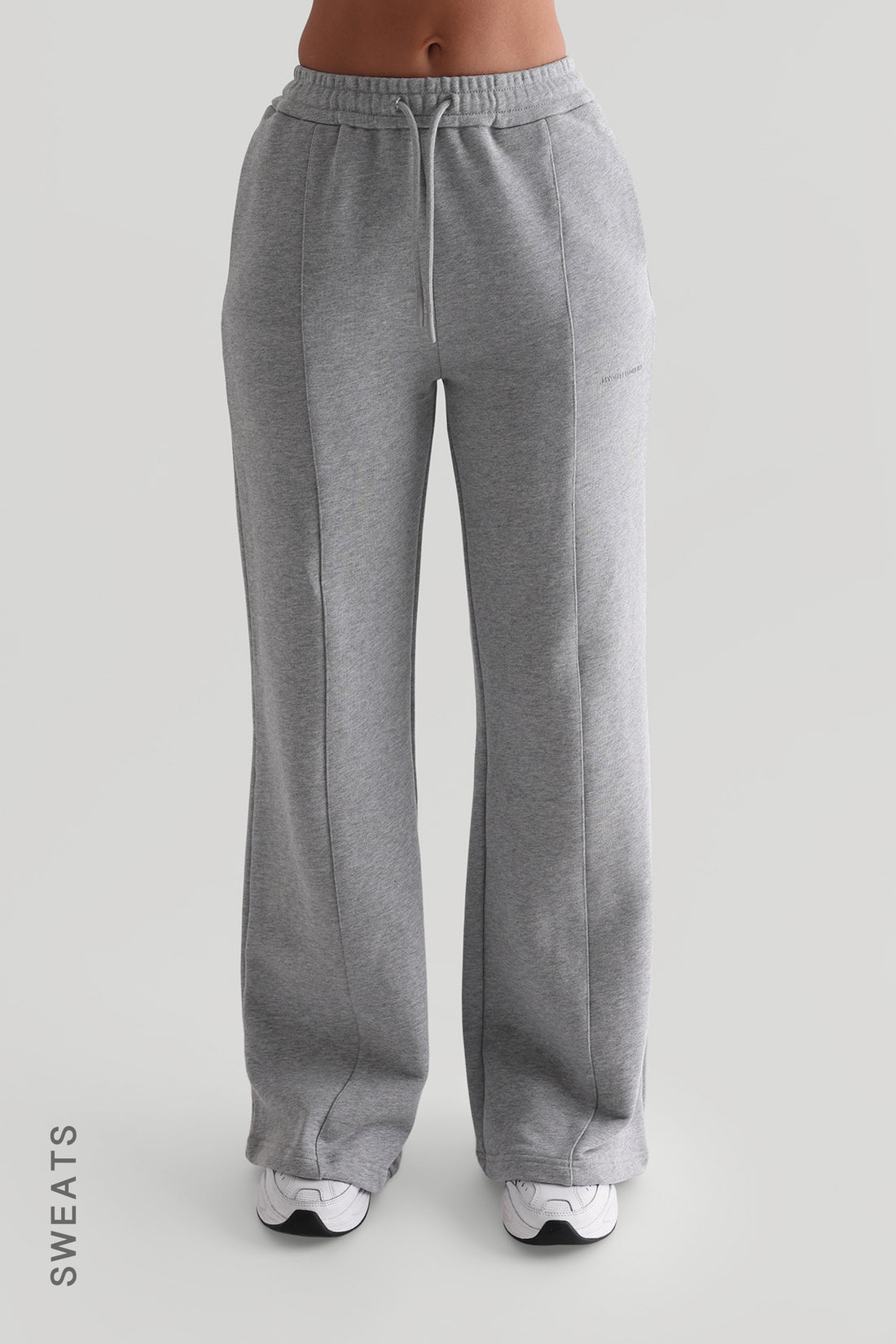 Structured Wide Leg Sweatpants - Light Heather Gray – My Outfit Online