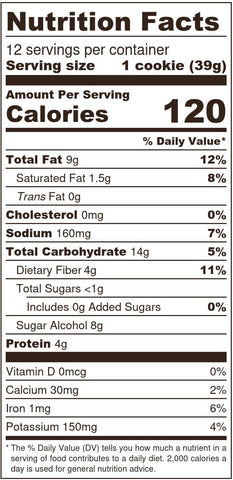 Cookie mix No sugar aloud nutrition