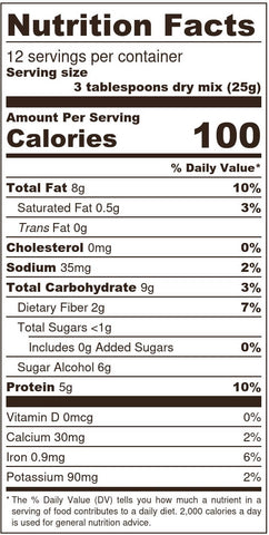 No sugar aloud donut mix nutrition