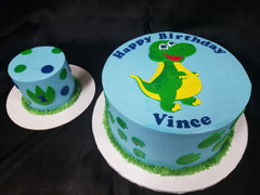 Dinosaur 1st Birthday Cake and Smash Cake