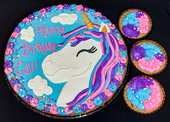 Unicorn Cookie Cake & Cookie Cupcakes
