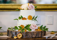 2-tier Semi-naked Iced Wedding Cake