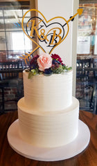 2-tier Rustic Iced Wedding Cake