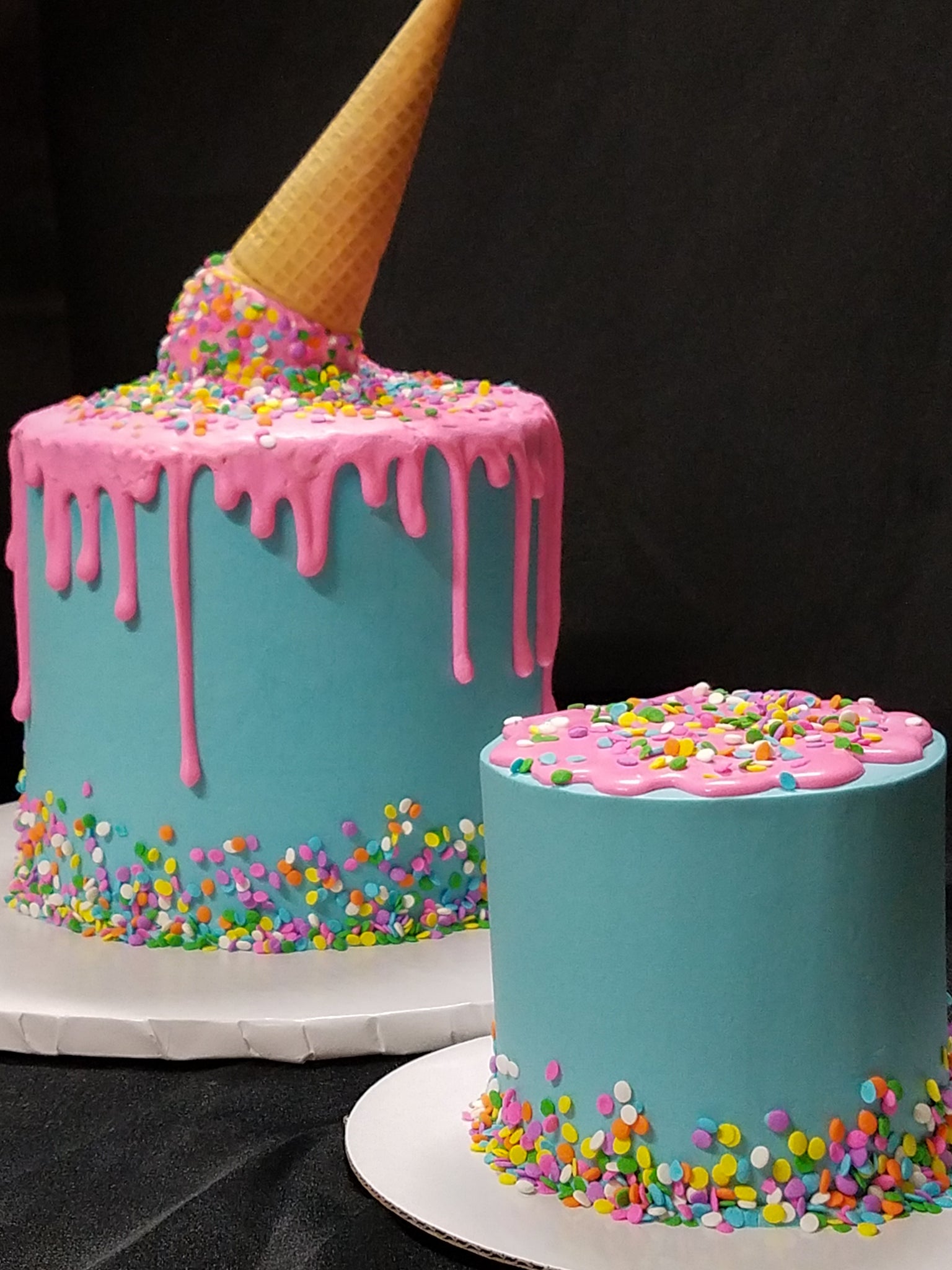 Melted Ice Cream Cone Drip Cake Storybook Bakery 