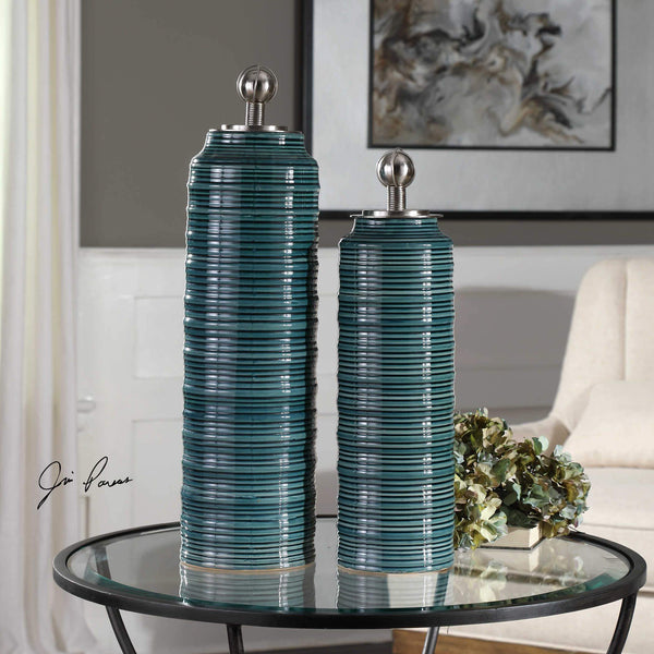 DELANE CANISTERS Teal Canister With Metal Lid Treehouse Gift Home   DELANE CANISTERS Small Teal Canister With Metal Lid Treehouse Gift   Home 1606324577 Grande 