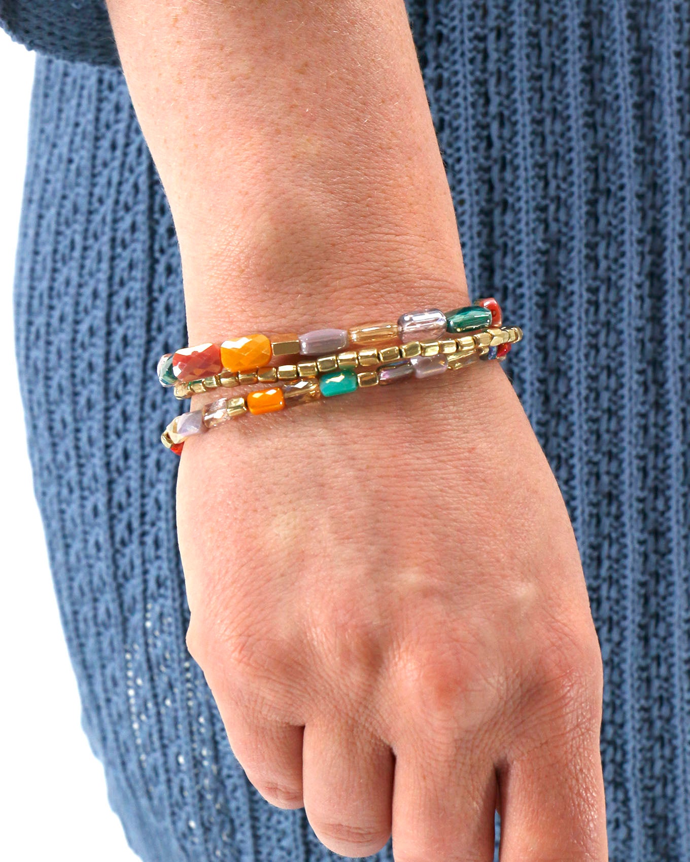 Multicolor Sea Glass Bracelets