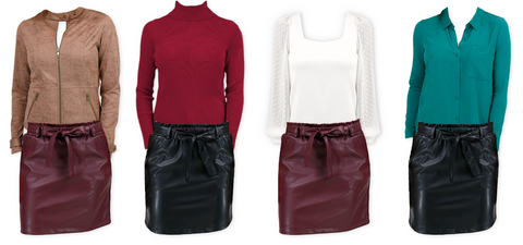 What to Wear With A Leather Skirt - Tops