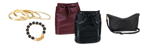 What to Wear With A Leather Skirt - Accessories