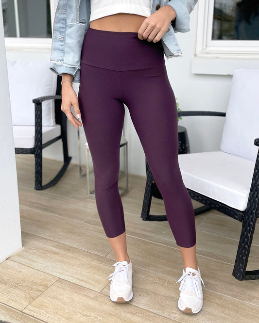 Cropped Mid-Weight Daily Pocket Leggings in Heathered Charcoal - FINAL SALE