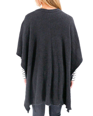 Cloud Blanket Poncho in Charcoal - Grace and Lace