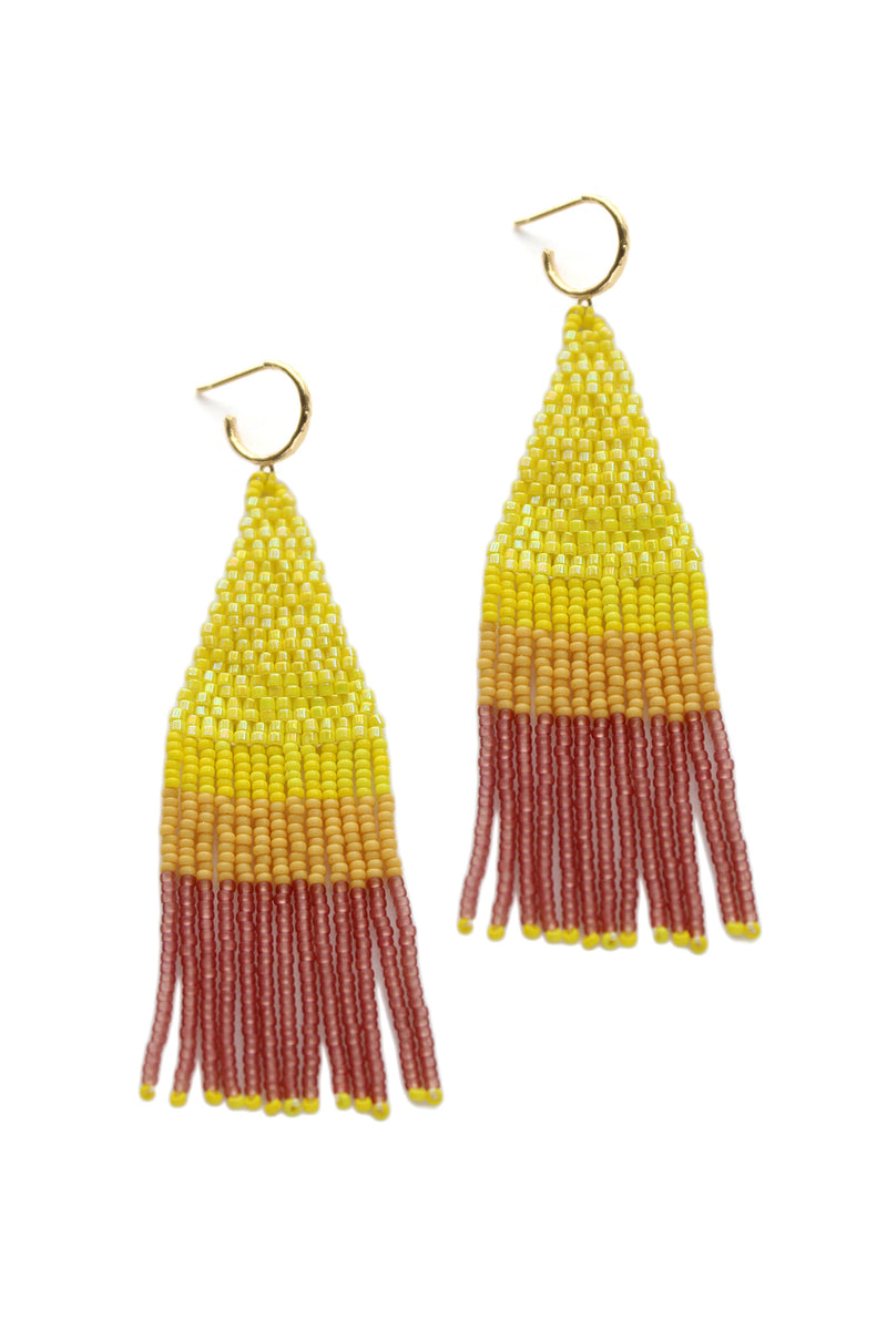 FRANJA BEADED FRINGE EARRINGS BY BLUMA PROJECT – Velvet by Graham & Spencer