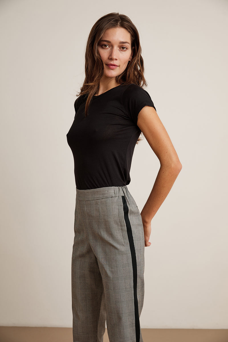 trousers with stripes on the side