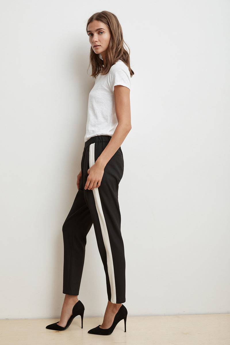 womens dress pants with side stripe