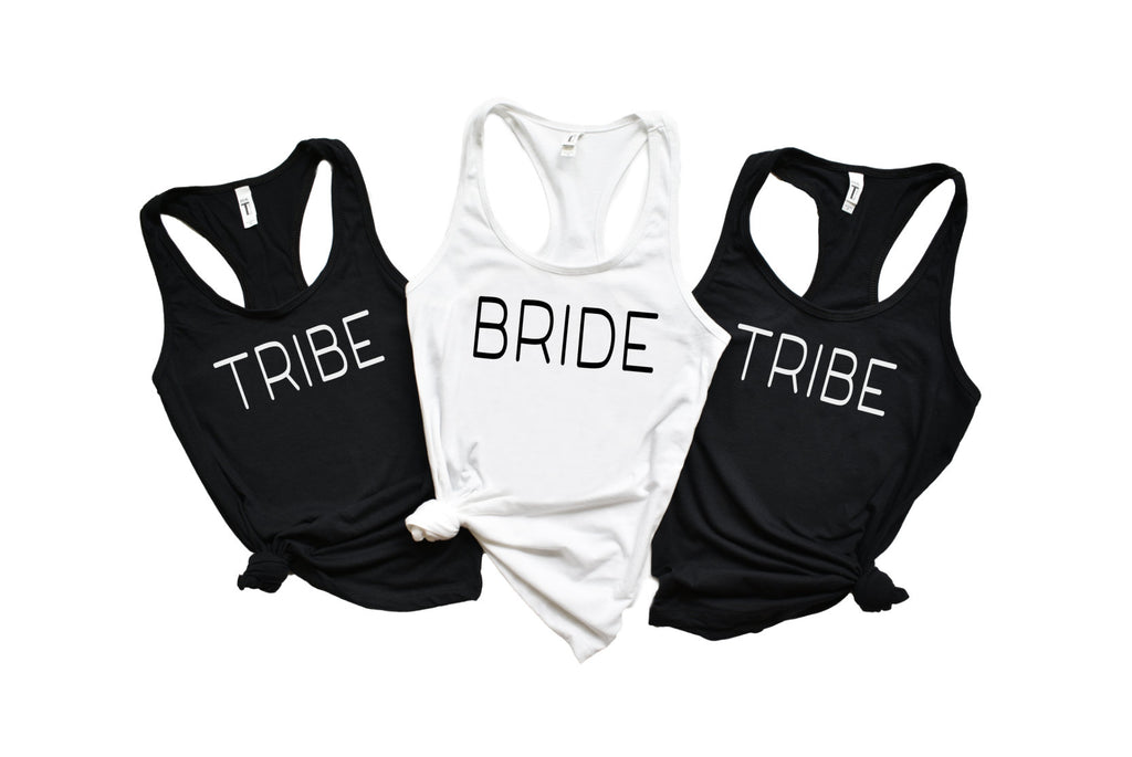 bride tribe tank tops