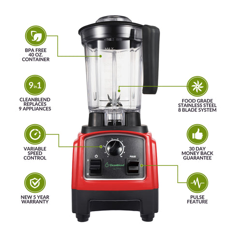 Cleanblend 3HP 1800-Watt Commercial Blender Review 