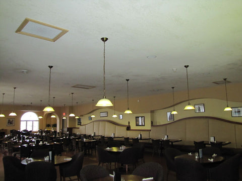 Interior of restaurant lit with Watt-a-light LED bulbs on 24V system