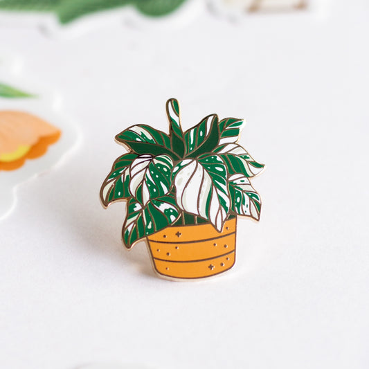 Swiss Cheese Plant Enamel Pin – occasionalish