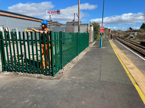 1.5M High Palisade Fencing for Nantwich Railway Station