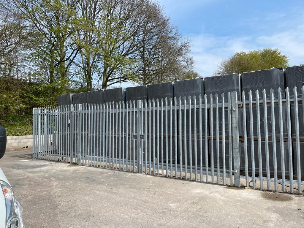 Palisade Fencing and Gates installed for Capital Roofing, Longport Industrial Estate