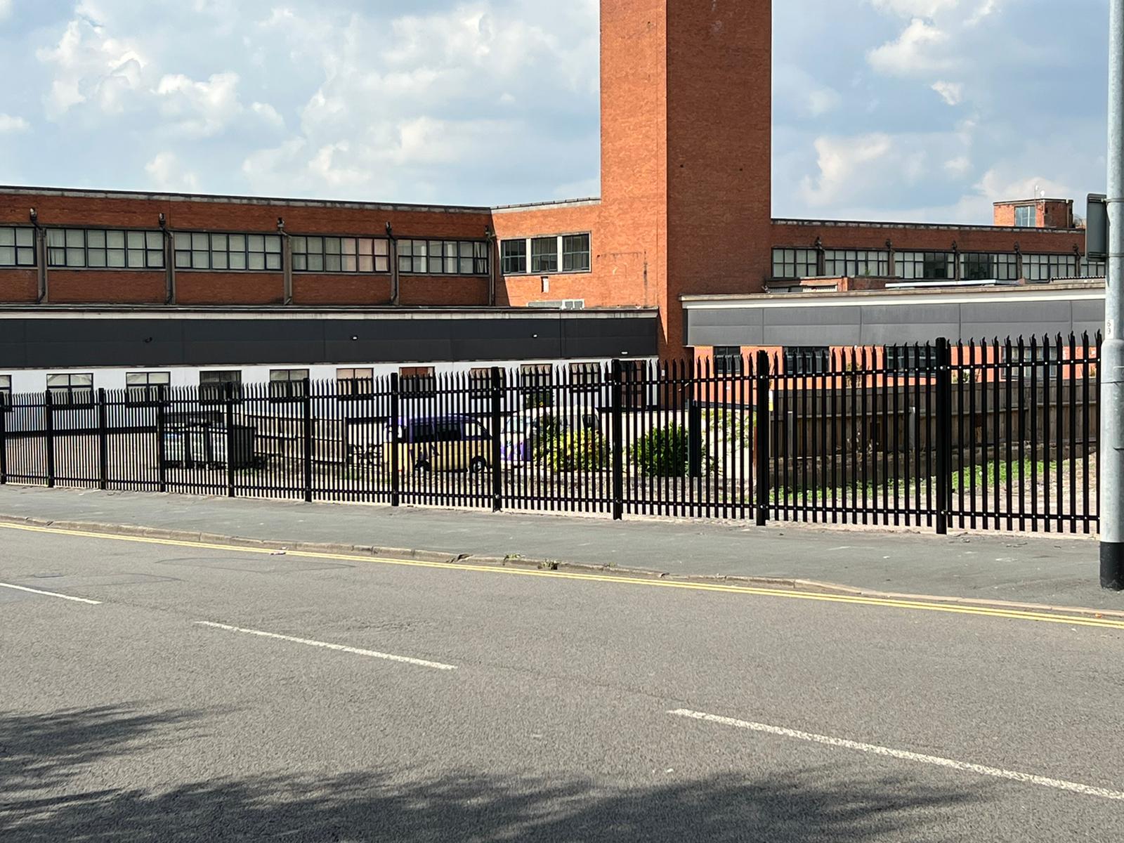 2.0m Black Palisade Fencing Supplied and Installed in Hanley, Stoke-on-Trent. 